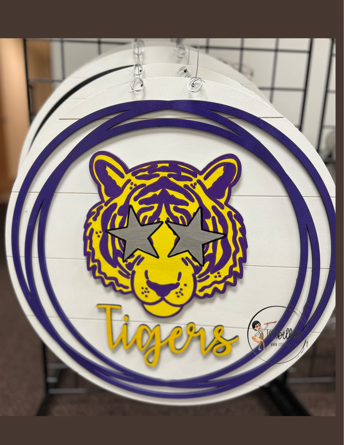SPRINGVILLE STAR EYED TIGER DOOR HANGER