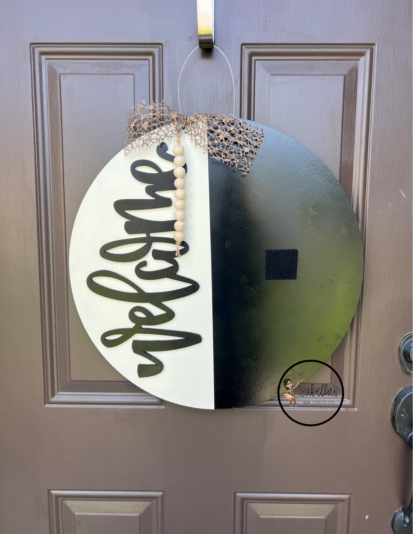 CREAM | BLACK ATTACHMENTS DOOR HANGER