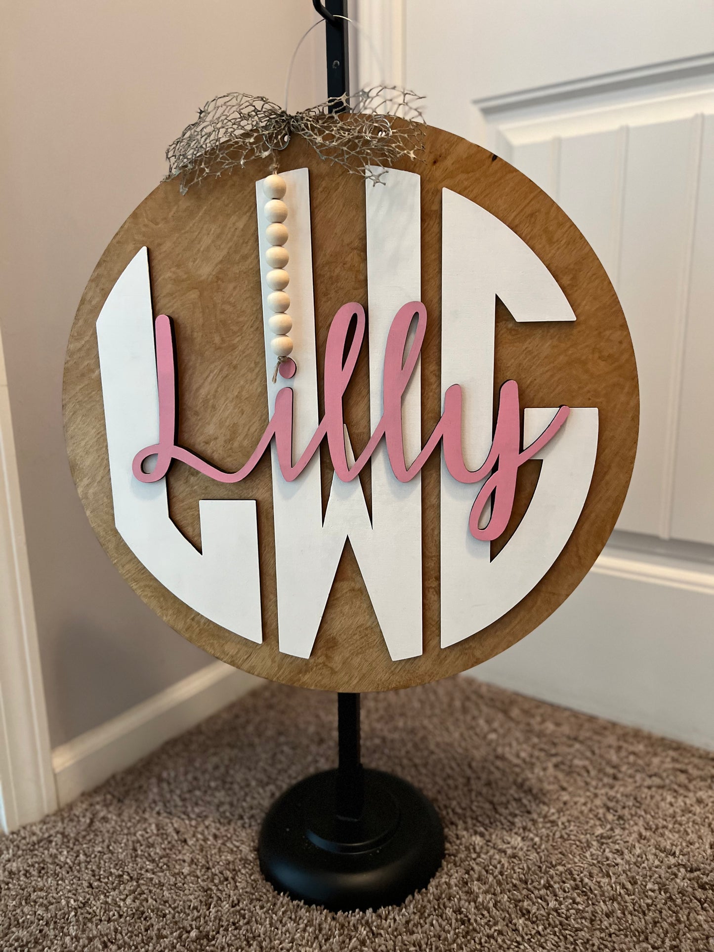 MONOGRAM NAME DOOR HANGER