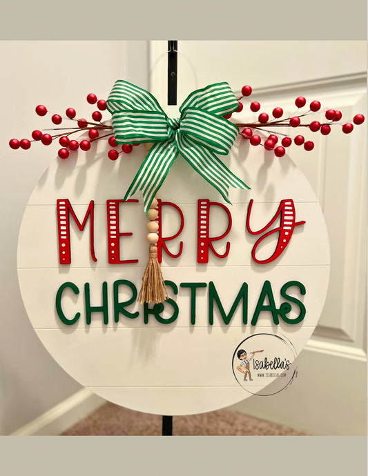 MERRY CHRISTMAS DOOR HANGER